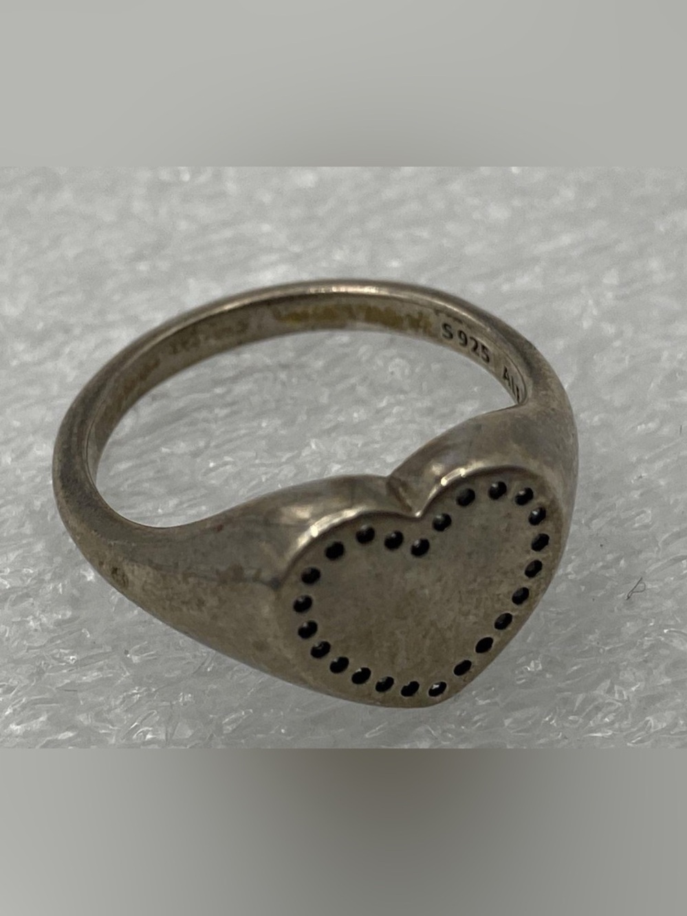 Pandora Sterling Silver Heart Signet Ring